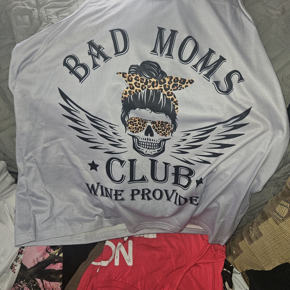 Gray 'Bad Moms Club' Graphic Tank Top